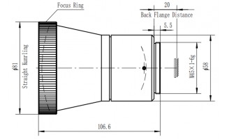 100mm f/1.4 Manual Focus Lenses for LWIR Thermal Imaging